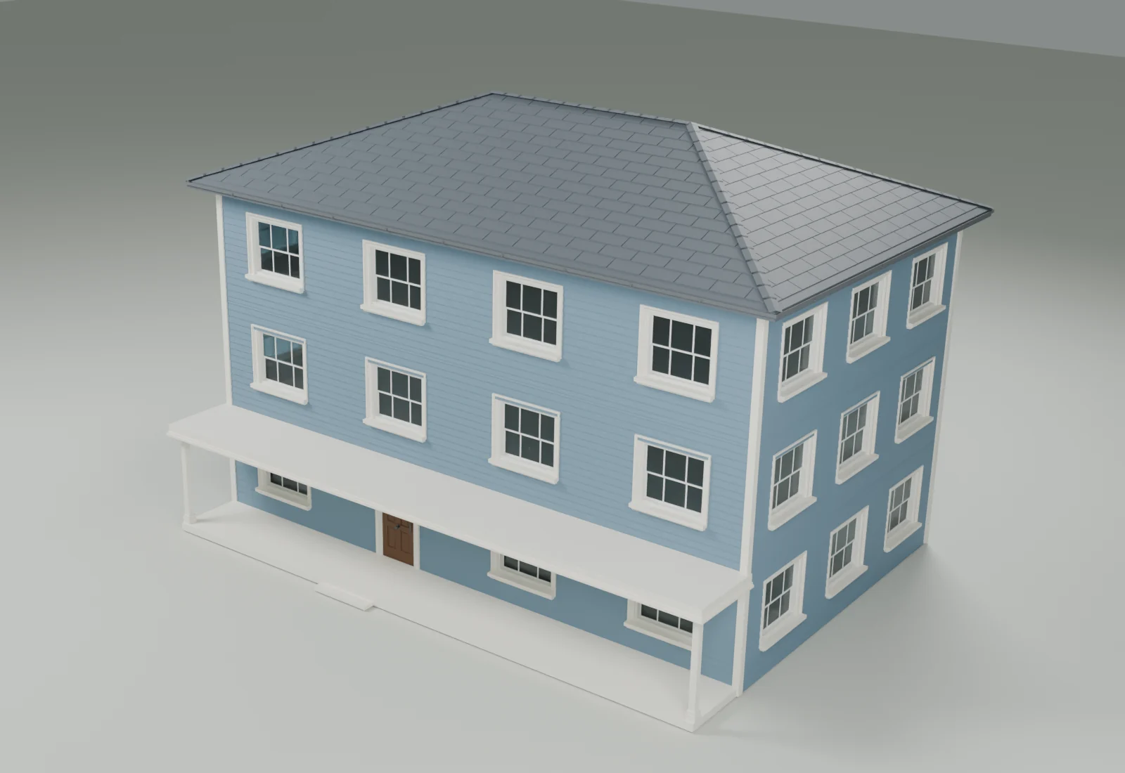 Updated three-floor, 16-metre-wide building